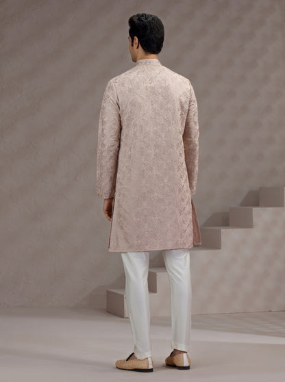 Onion Pink Embroidered Kurta Pajama | TULA