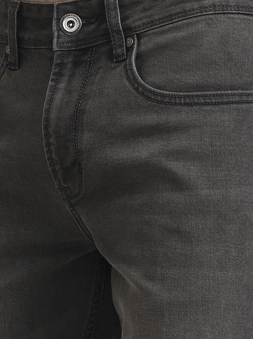Light Grey Washed Straight Fit Jeans | JadeBlue