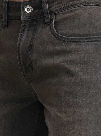 Light Grey Washed Straight Fit Jeans | JadeBlue