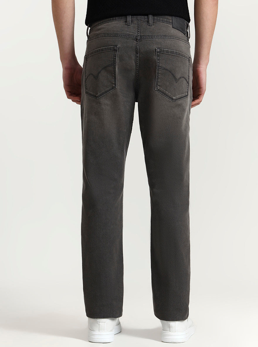 Light Grey Washed Straight Fit Jeans | JadeBlue