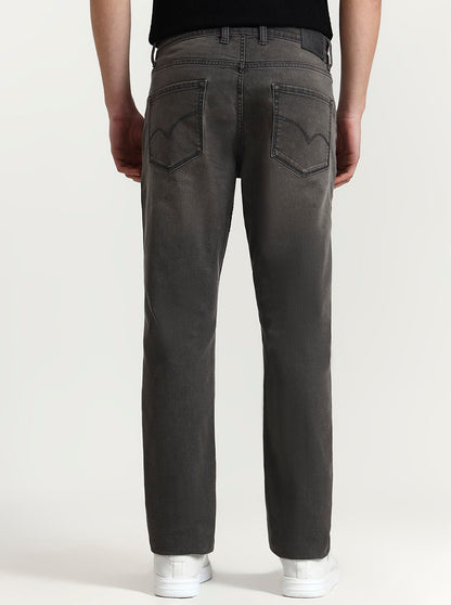 Light Grey Washed Straight Fit Jeans | JadeBlue