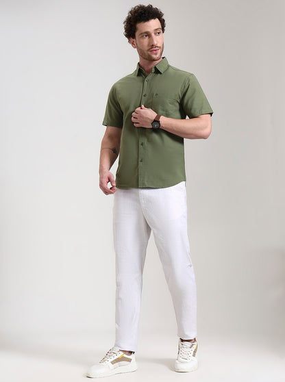 White Solid Regular Fit Track Pant | JadeBlue
