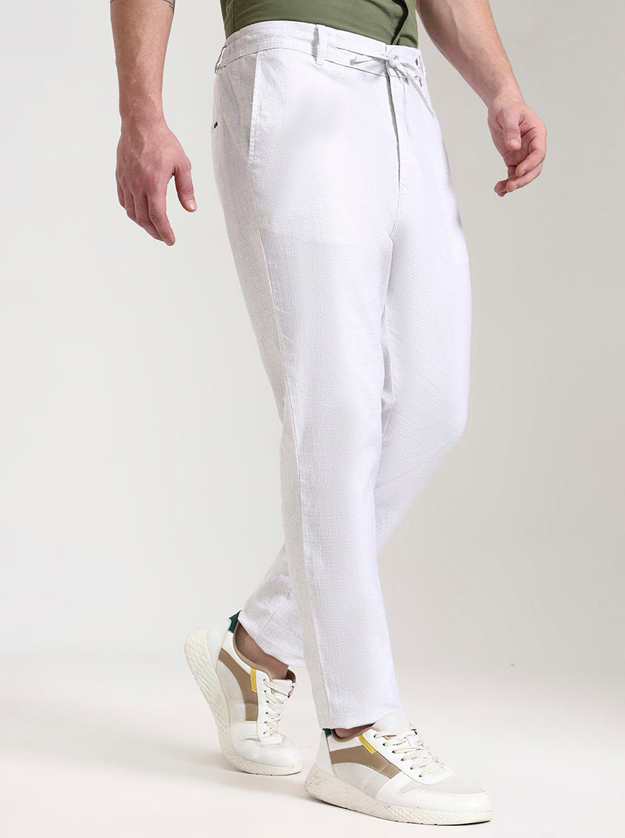 White Solid Regular Fit Track Pant | JadeBlue