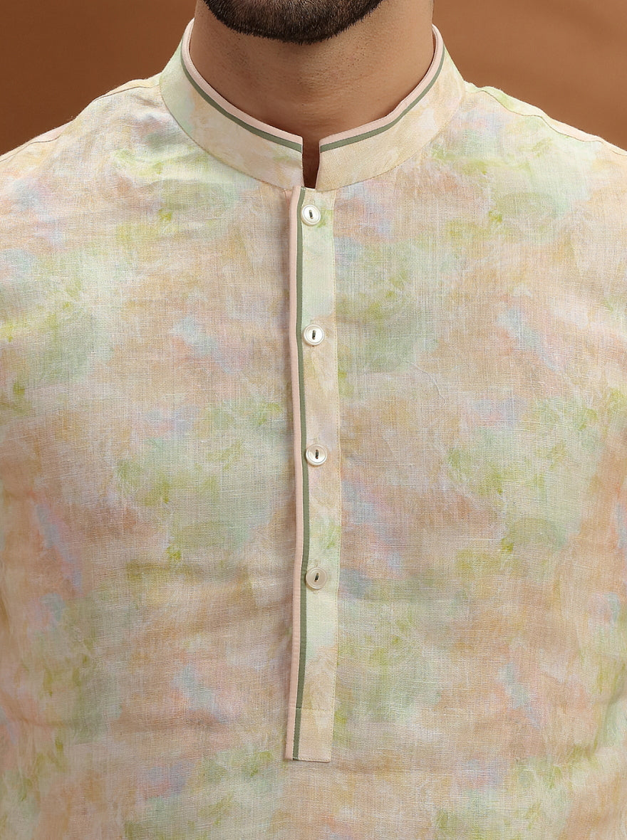 Cream Printed  Kurta | TULA