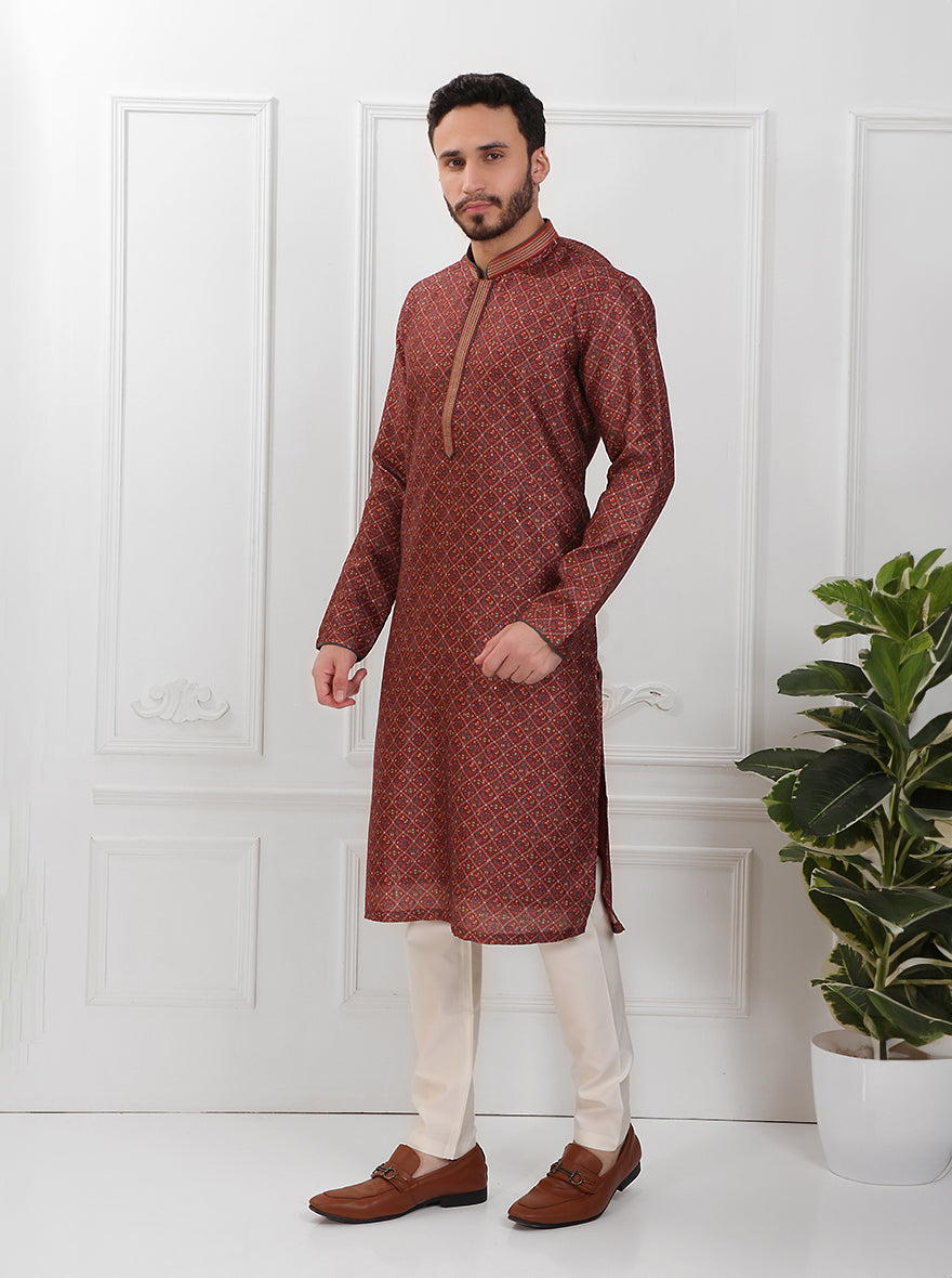 Maroon Kurta Pajama | TULA