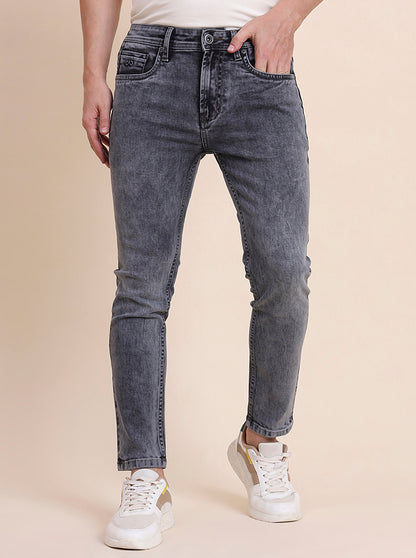 Mid Grey Washed Rider Fit Jeans | JadeBlue