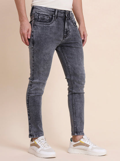 Mid Grey Washed Rider Fit Jeans | JadeBlue