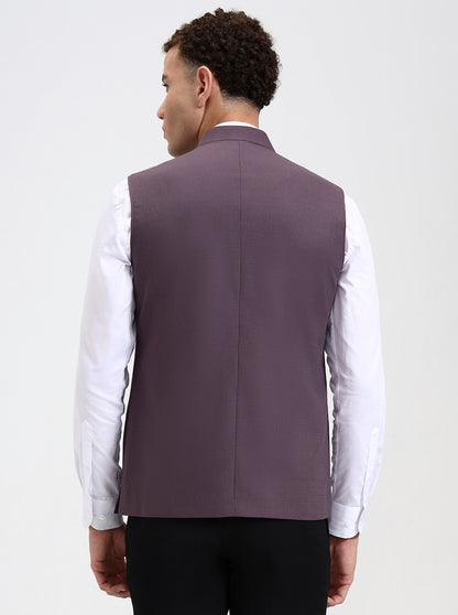 Dark pink Solid Regular Fit Modi Jacket | JadeBlue
