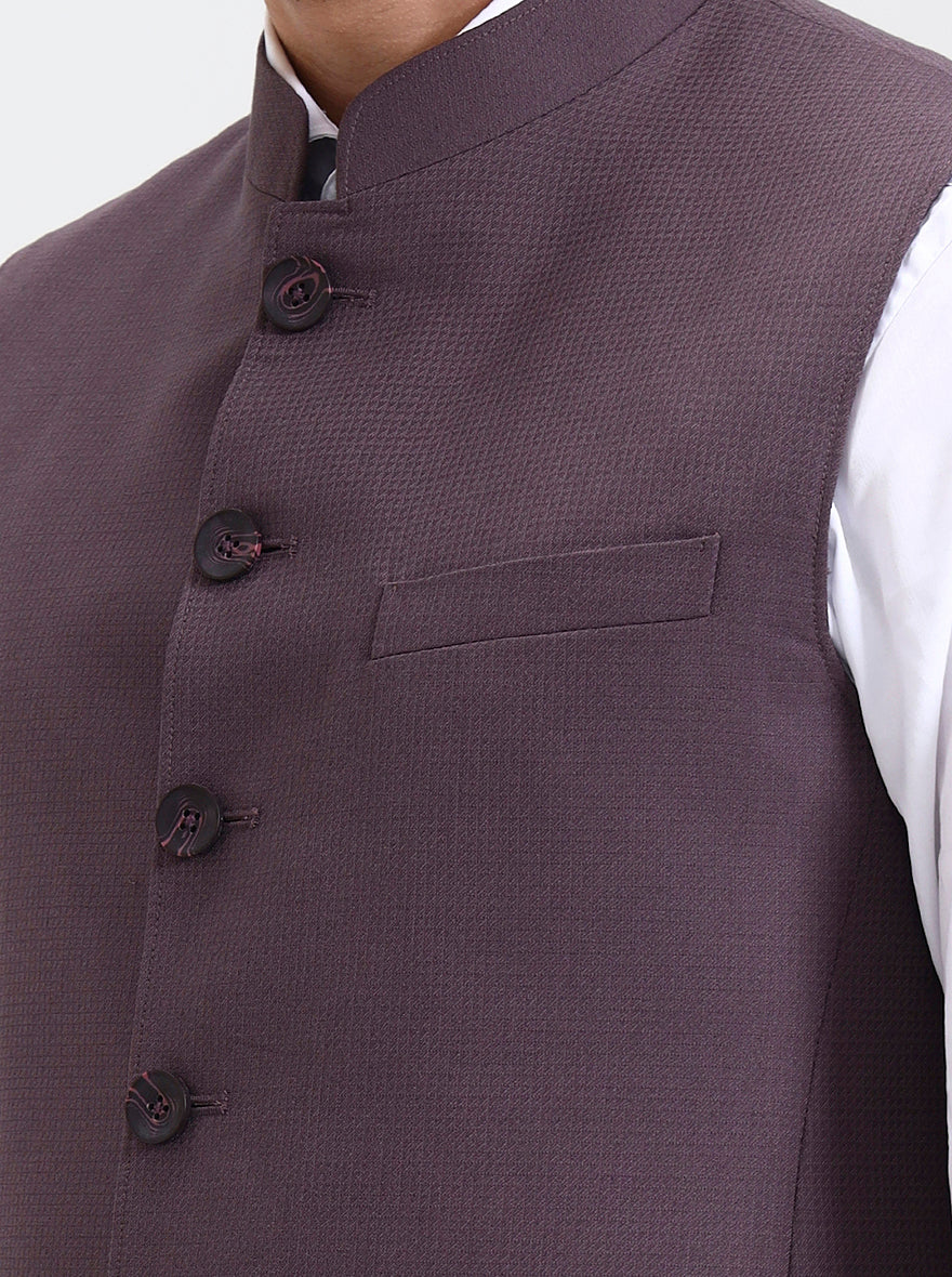 Dark pink Solid Regular Fit Modi Jacket | JadeBlue