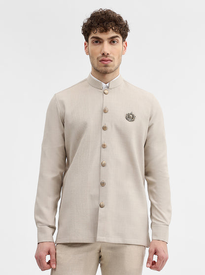 Natural Solid Slim Fit Party Wear Shirt | Wyre