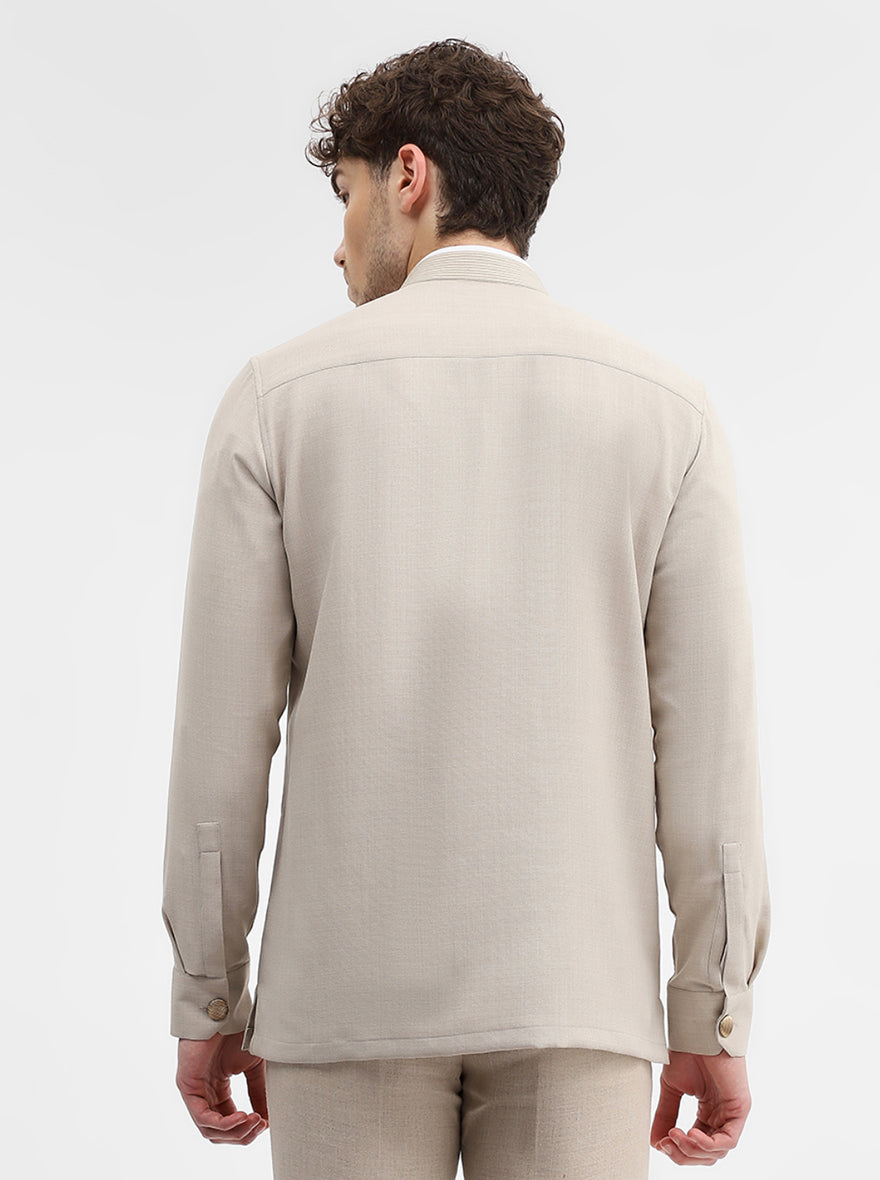 Natural Solid Slim Fit Party Wear Shirt | Wyre