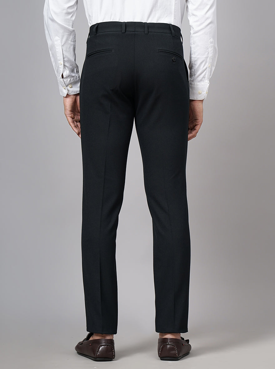 Green Solid Super Slim Fit Formal Trouser | JadeBlue Youth