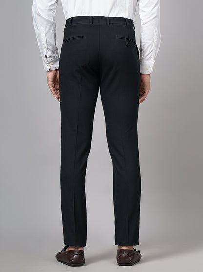 Green Solid Super Slim Fit Formal Trouser | JadeBlue Youth