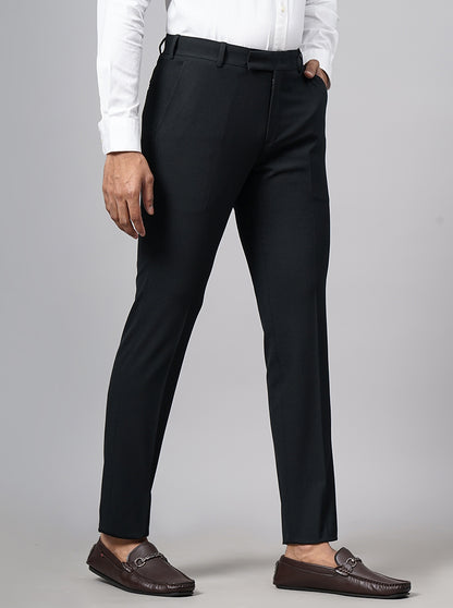 Green Solid Super Slim Fit Formal Trouser | JadeBlue Youth