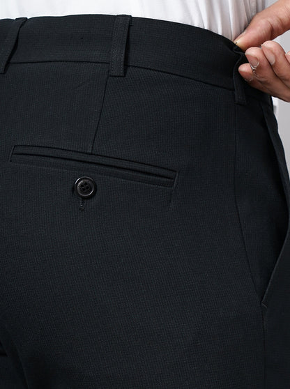 Green Solid Super Slim Fit Formal Trouser | JadeBlue Youth