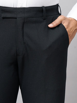 Green Solid Super Slim Fit Formal Trouser | JadeBlue Youth