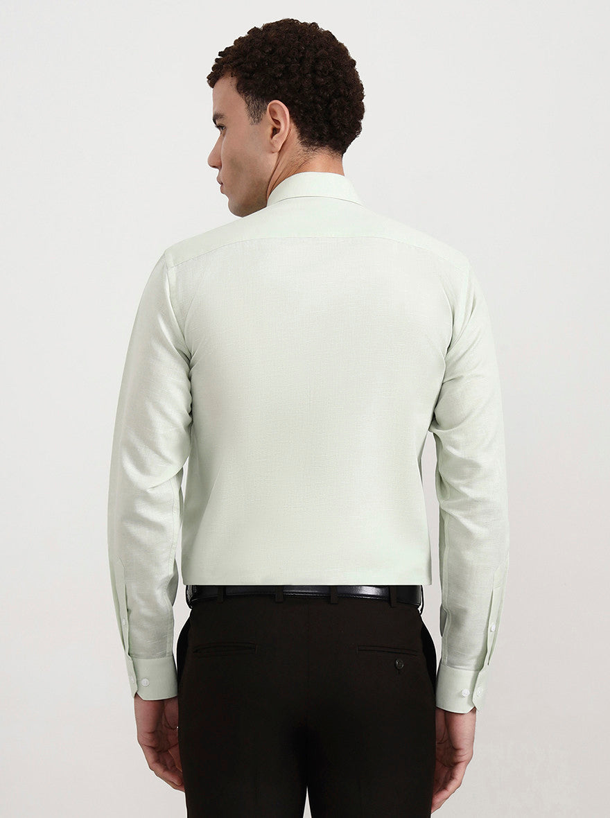 Pista Solid Regular Fit Formal Shirt | JadeBlue