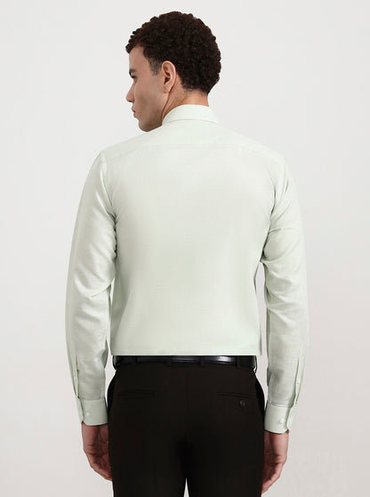 Pista Solid Regular Fit Formal Shirt | JadeBlue