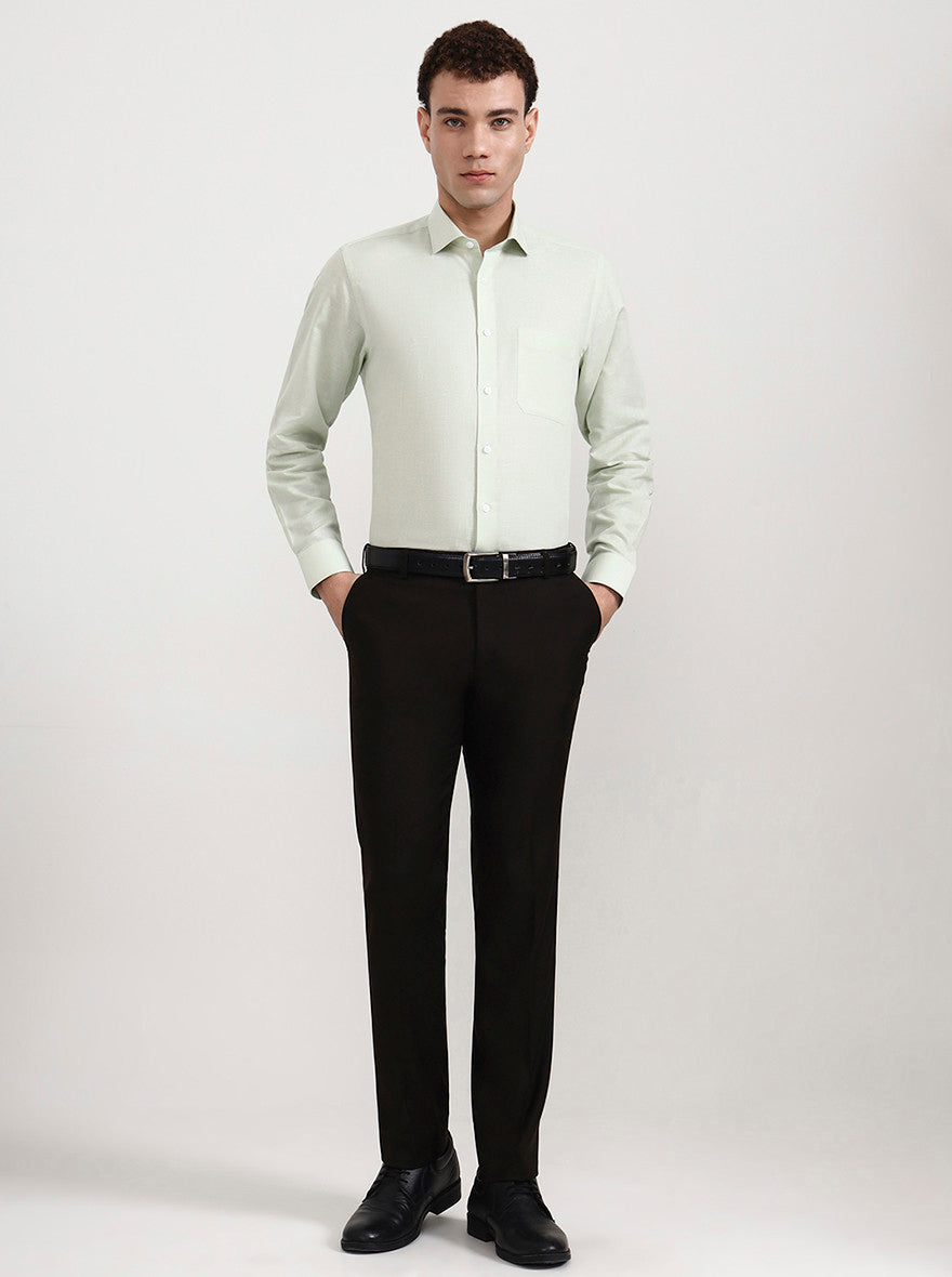 Pista Solid Regular Fit Formal Shirt | JadeBlue