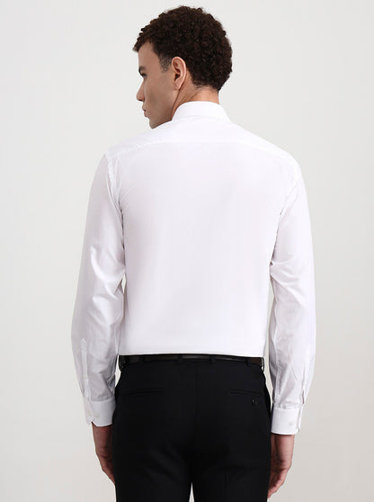 White Solid Regular Fit Formal Shirt | JadeBlue