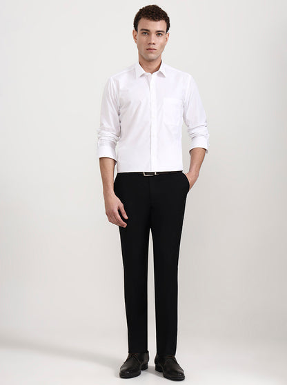 White Solid Regular Fit Formal Shirt | JadeBlue