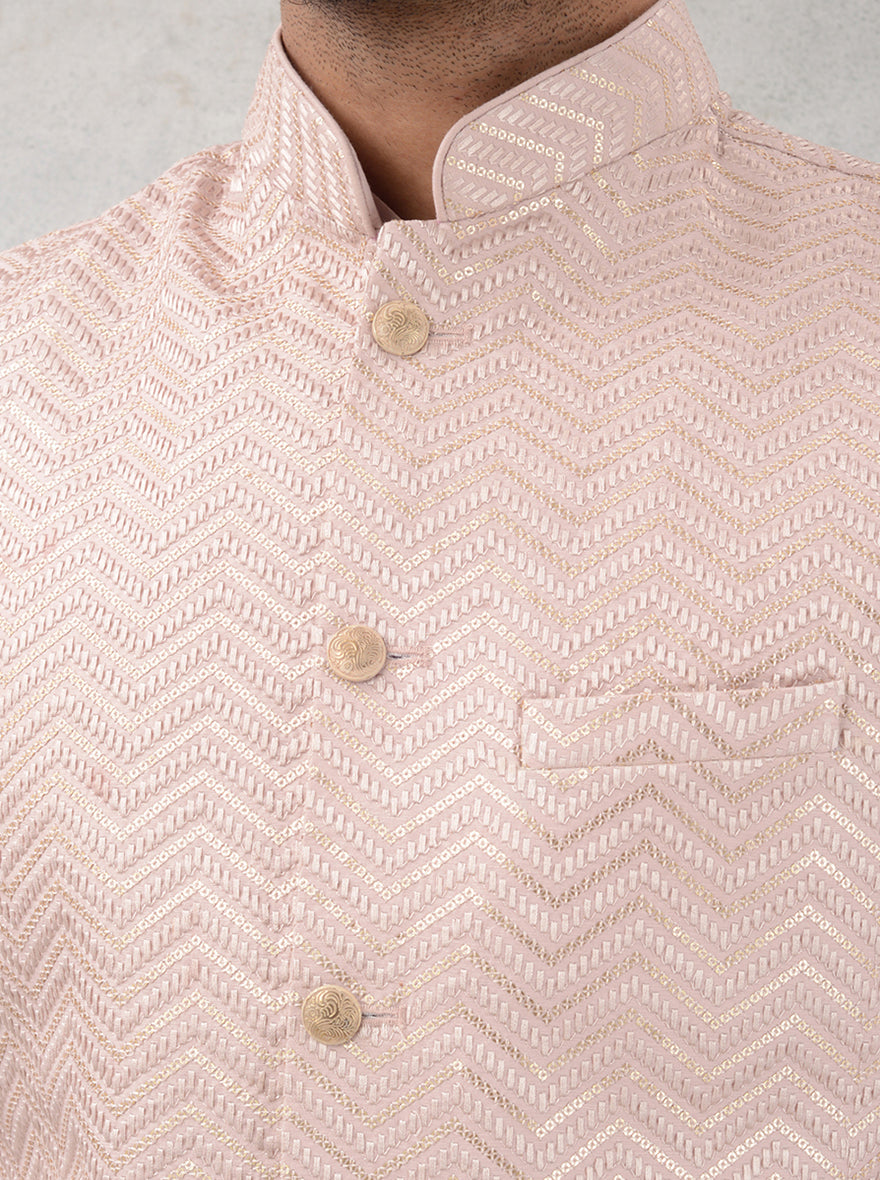 Onion Pink Kurta Set with Koti | TULA