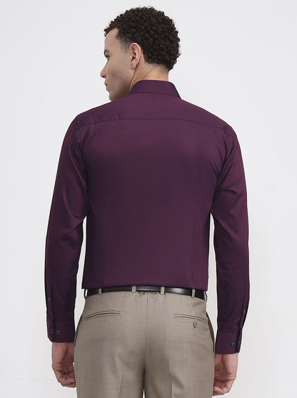 Purple Printed Slim Fit Party Wear Shirt | Greenfibre