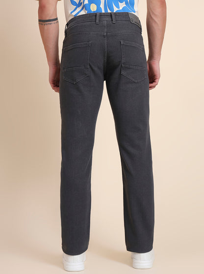 Grey Washed Straight Fit Jeans | Greenfibre