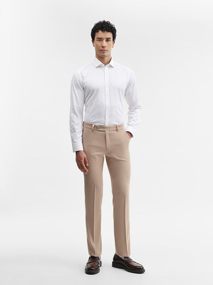 White Printed Slim Fit Party Wear Shirt | Wyre