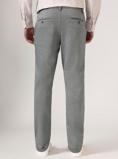 Pista Grey Solid Venice Fit Casual Trouser | JadeBlue