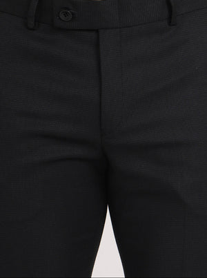 Dark Grey Solid Slim Fit Formal Trouser | JB Studio