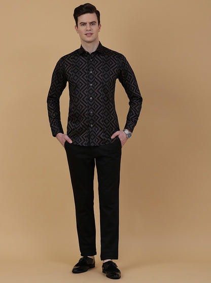 Brown Solid Slim Fit Club Wear Trouser | JB Studio