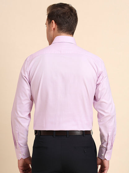 Pink Solid Regular Fit Formal Shirt | JadeBlue