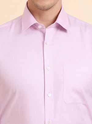 Pink Solid Regular Fit Formal Shirt | JadeBlue