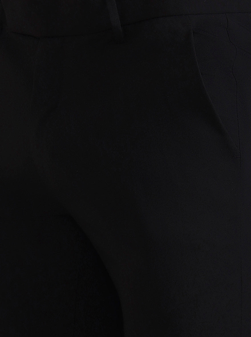 Brown Solid Slim Fit Formal Trouser | Greenfibre