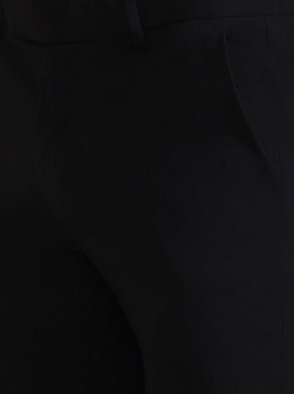 Brown Solid Slim Fit Formal Trouser | Greenfibre