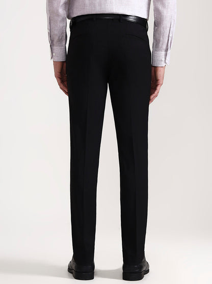 Brown Solid Slim Fit Formal Trouser | Greenfibre