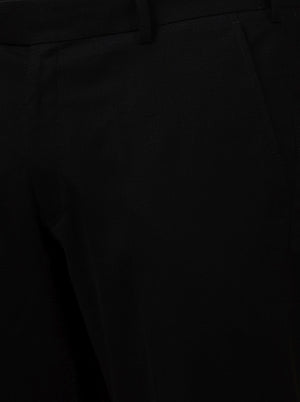 Black Checked Slim Fit Formal Trouser | Metal
