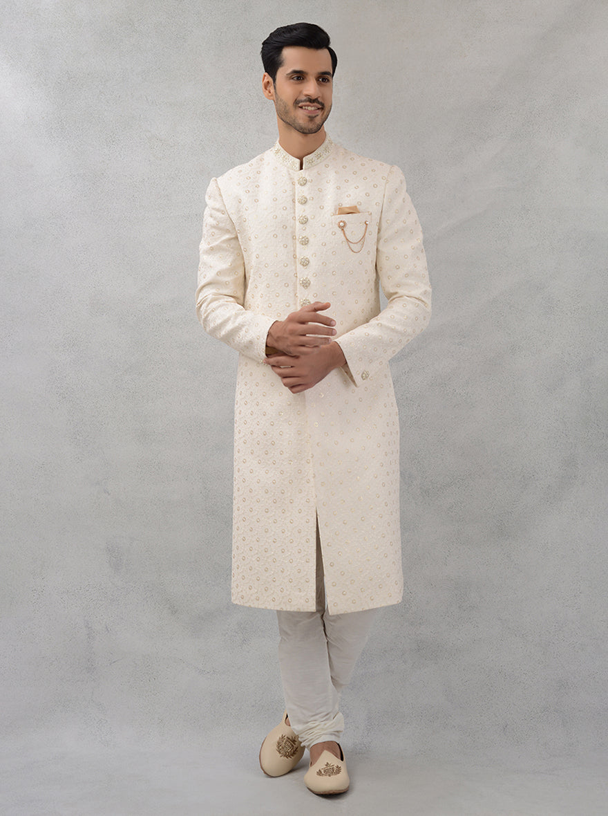 Cream Sherwani | TULA