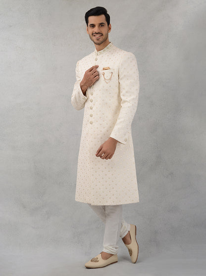 Cream Sherwani | TULA