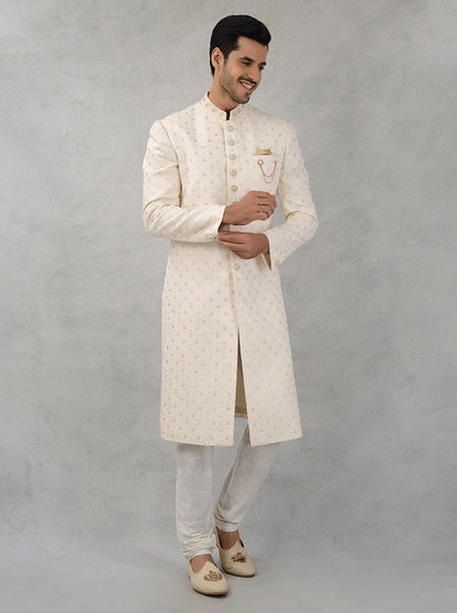 Cream Sherwani | TULA