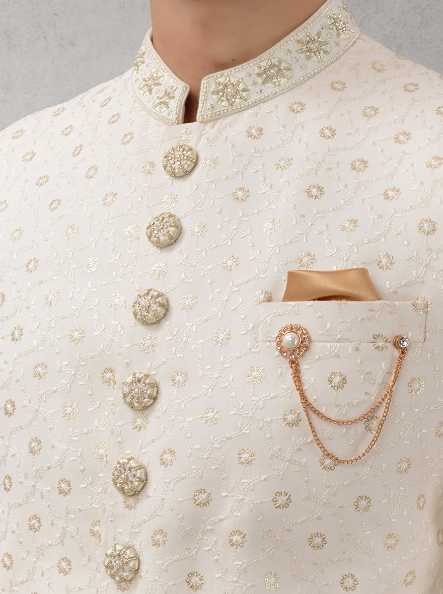 Cream Sherwani | TULA