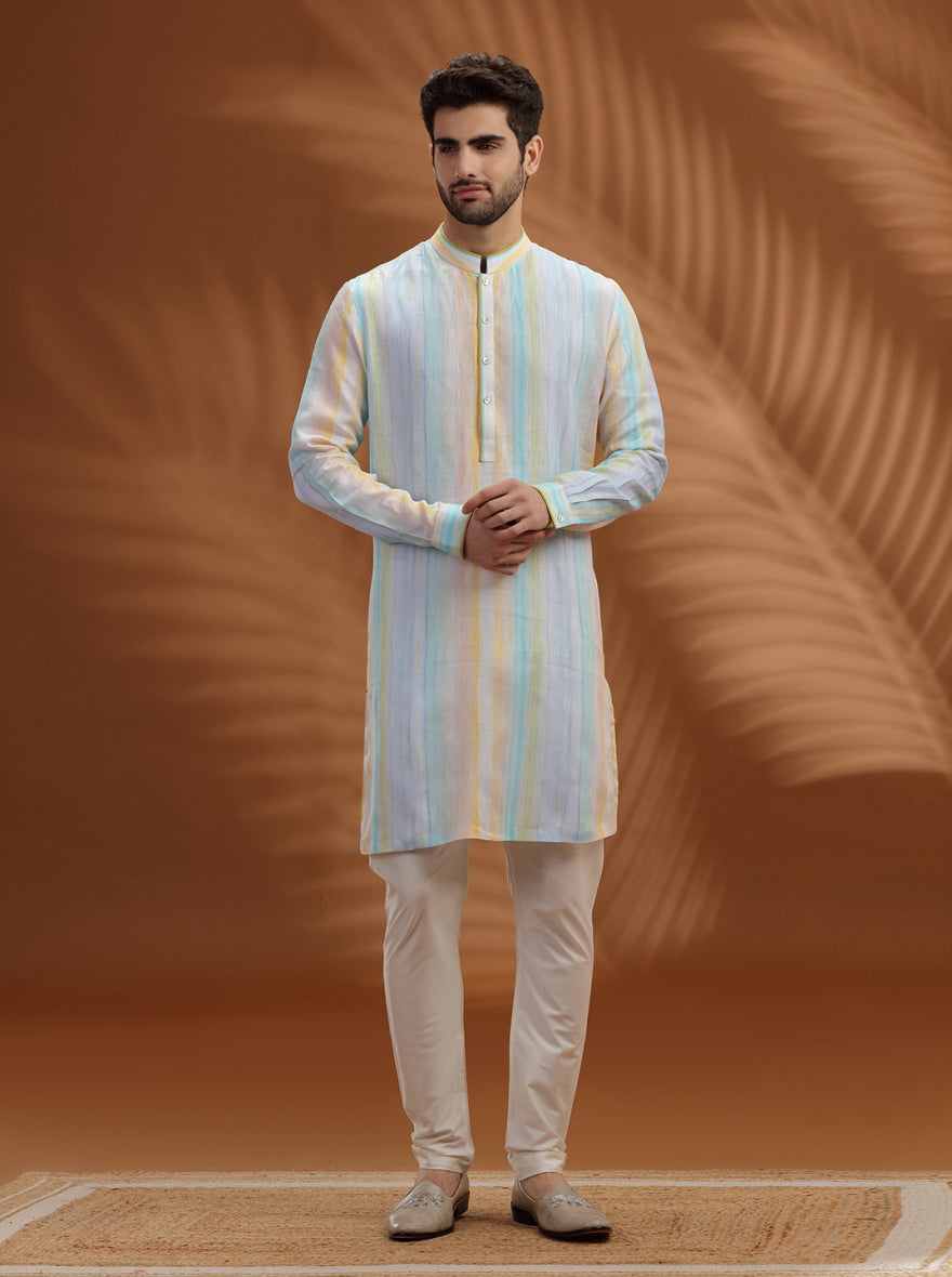 White Printed  Kurta | TULA