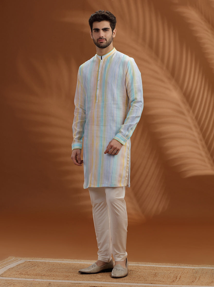 White Printed  Kurta | TULA