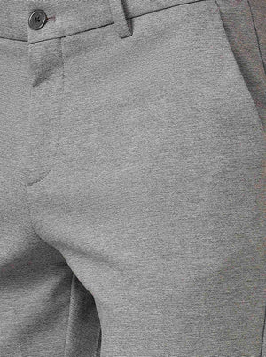 Mouse Grey Solid Venice Fit Casual Trouser | JadeBlue
