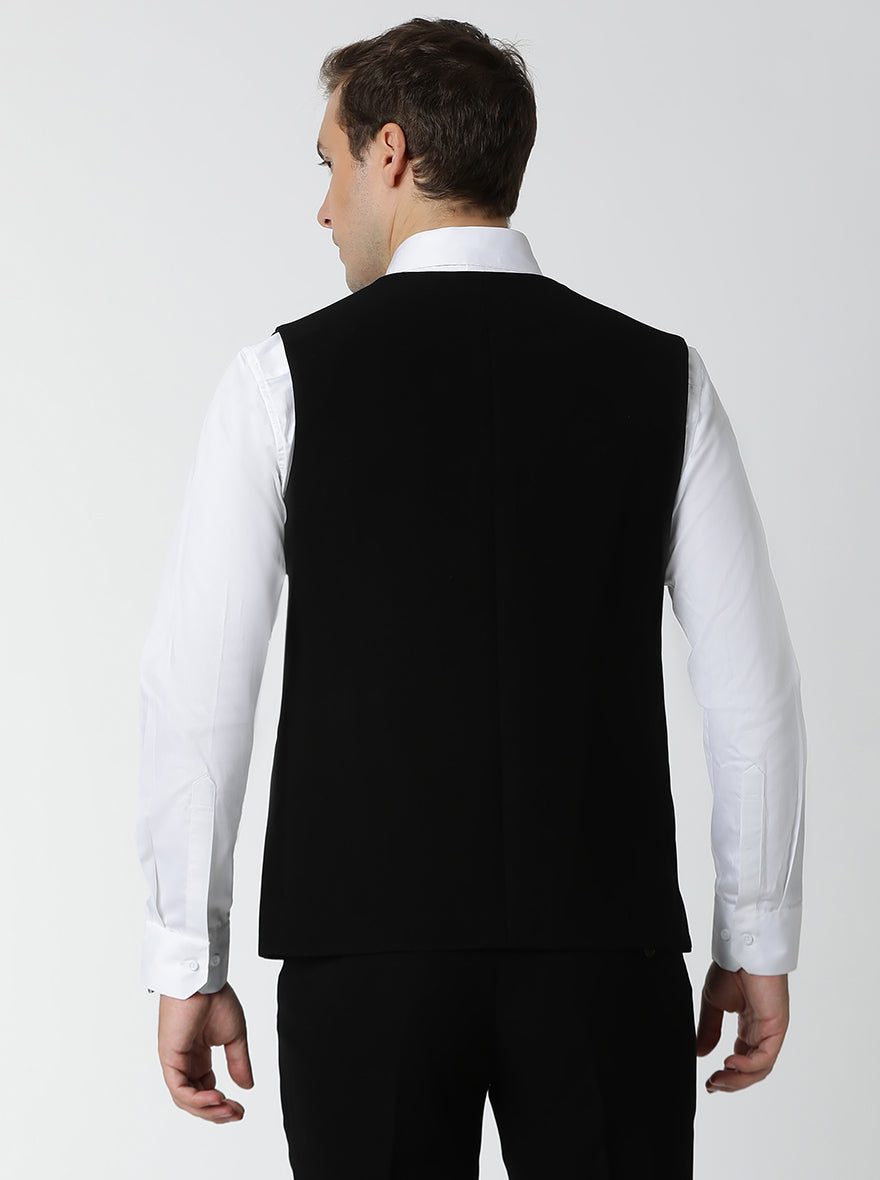 Black Embroidered Suit | JadeBlue