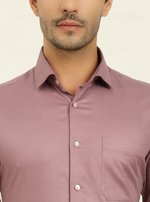 Dusty Pink Solid Slim Fit Formal Shirt | Metal