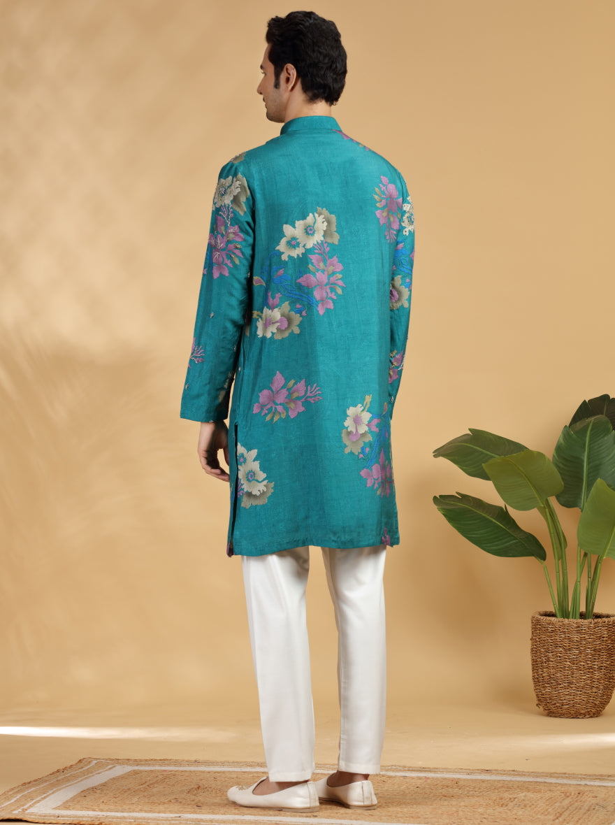 Green Printed Kurta Pajama | TULA