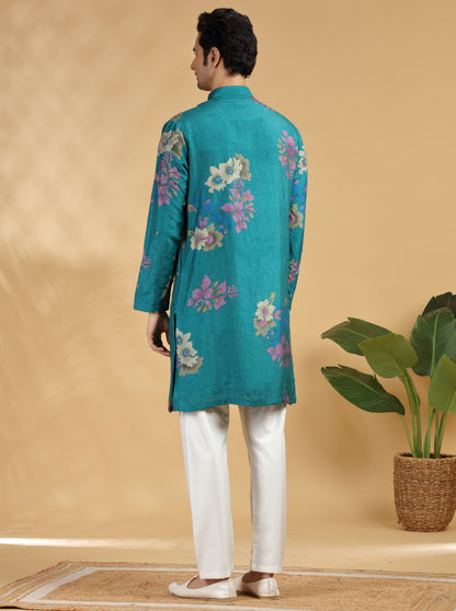 Green Printed Kurta Pajama | TULA