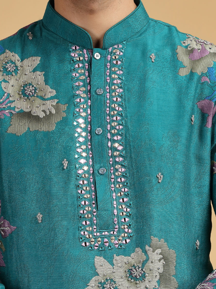 Green Printed Kurta Pajama | TULA